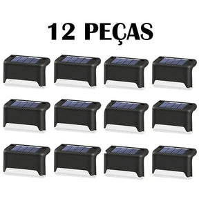 Kit Iluminação Solar Deck Escadas Muro Corrimão [Instalação Fácil]