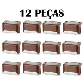 Kit Iluminação Solar Deck Escadas Muro Corrimão [Instalação Fácil]