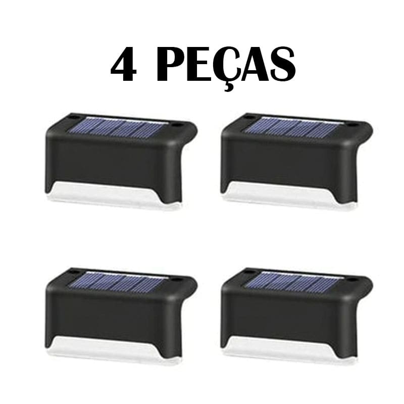 Kit Iluminação Solar Deck Escadas Muro Corrimão [Instalação Fácil]