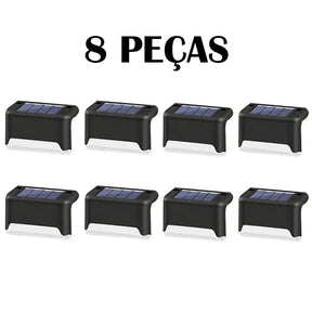 Kit Iluminação Solar Deck Escadas Muro Corrimão [Instalação Fácil]