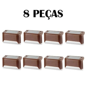 Kit Iluminação Solar Deck Escadas Muro Corrimão [Instalação Fácil]