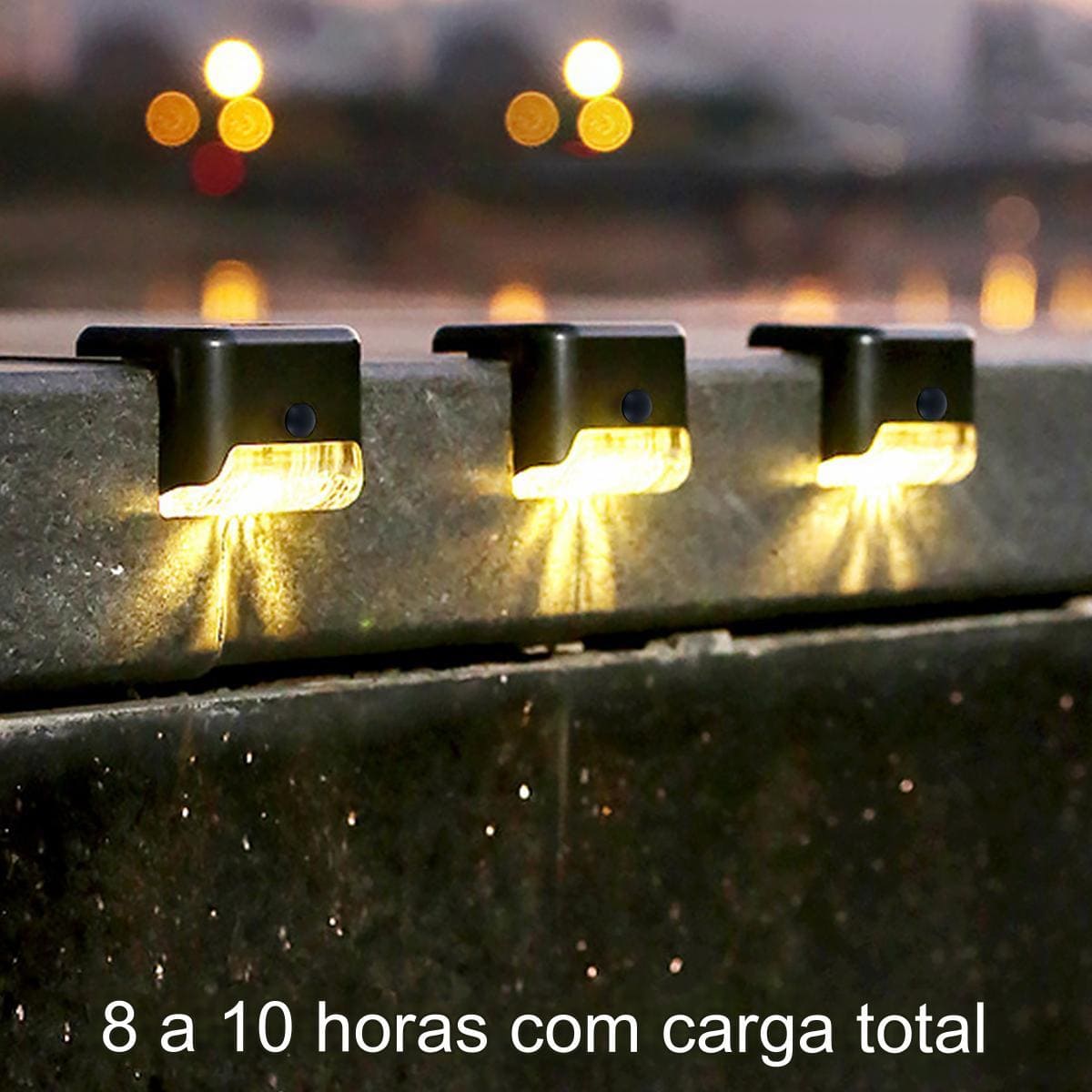 Kit Iluminação Solar Deck Escadas Muro Corrimão [Instalação Fácil]