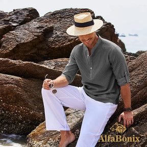 Camisa de Linho Alfabonix Beach Club