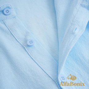 Camisa de Linho Premium Alfabonix Hombre