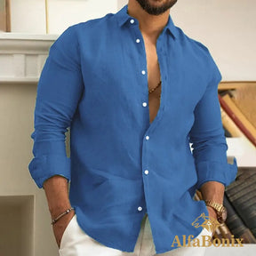 Camisa de Linho Premium Alfabonix Hombre