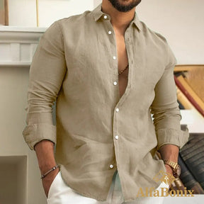 Camisa de Linho Premium Alfabonix Hombre