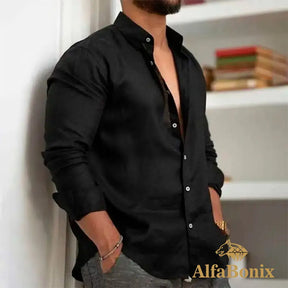 Camisa de Linho Premium Alfabonix Hombre