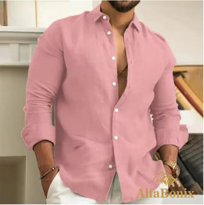 Camisa de Linho Premium Alfabonix Hombre