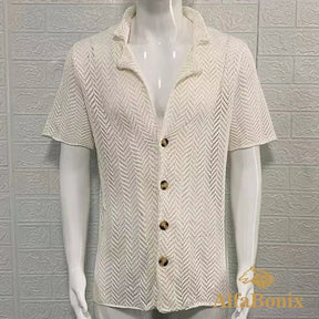 Camisa Masculina de Tricot Alfa Knitting