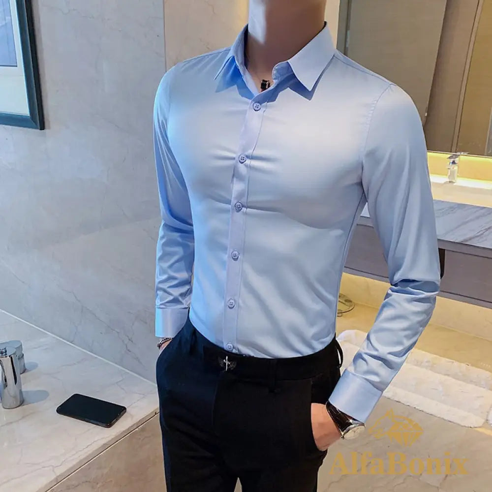 Camisa Masculina Social Slim Fit Britanic