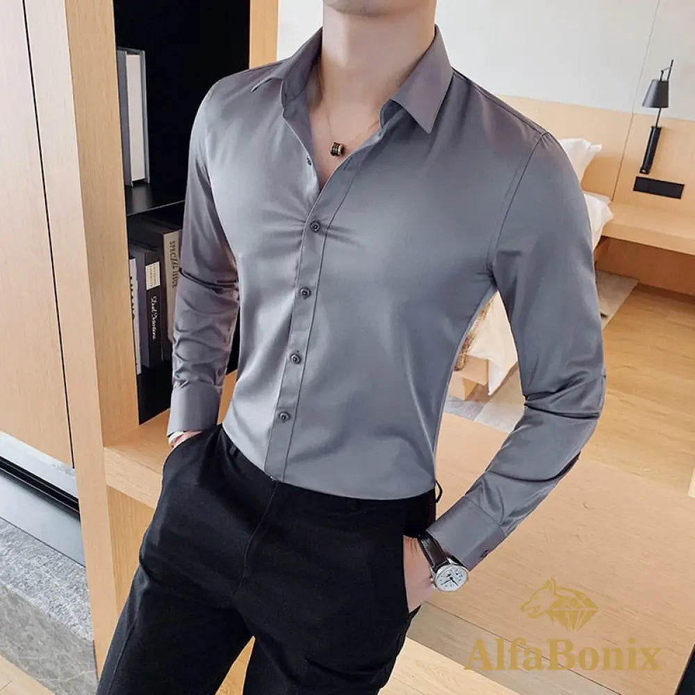 Camisa Masculina Social Slim Fit Britanic