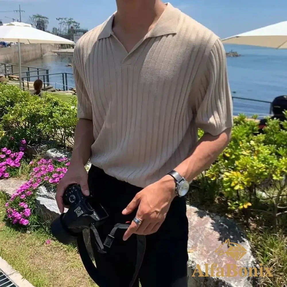 Camisa Polo Canelada Alfa Donk