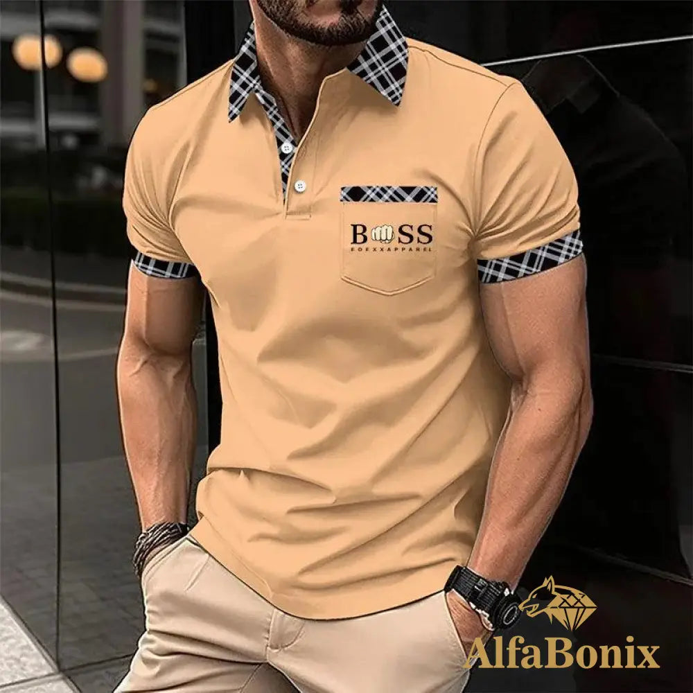 Camiseta Polo Masculina Alfa Boss Navarro