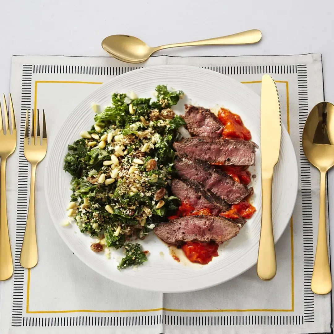 Conjunto 18 Peças Talheres Ouro De Aço Inox - LuxCutlery 18K