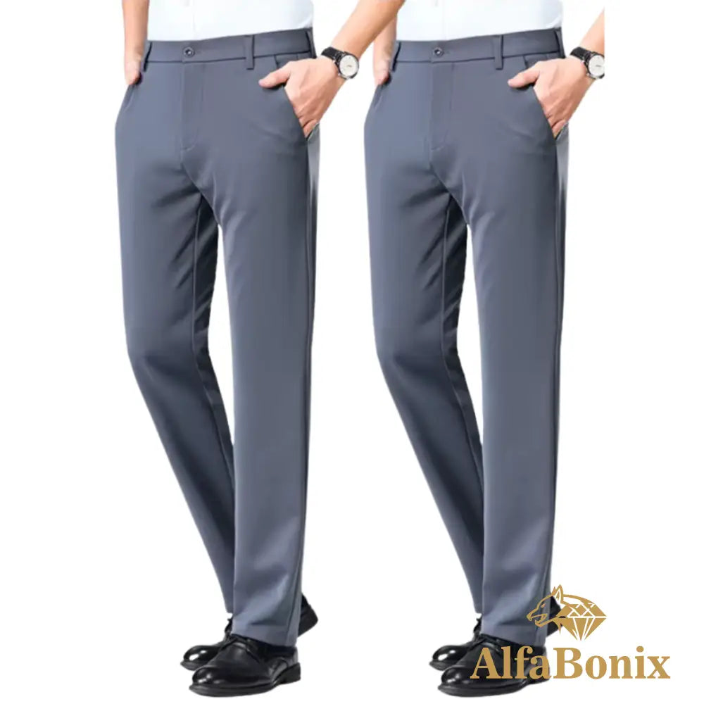 Kit Com 2 Calças Sociais de Alfaiataria Alfabonix - [Compre 1 e Leve 2]