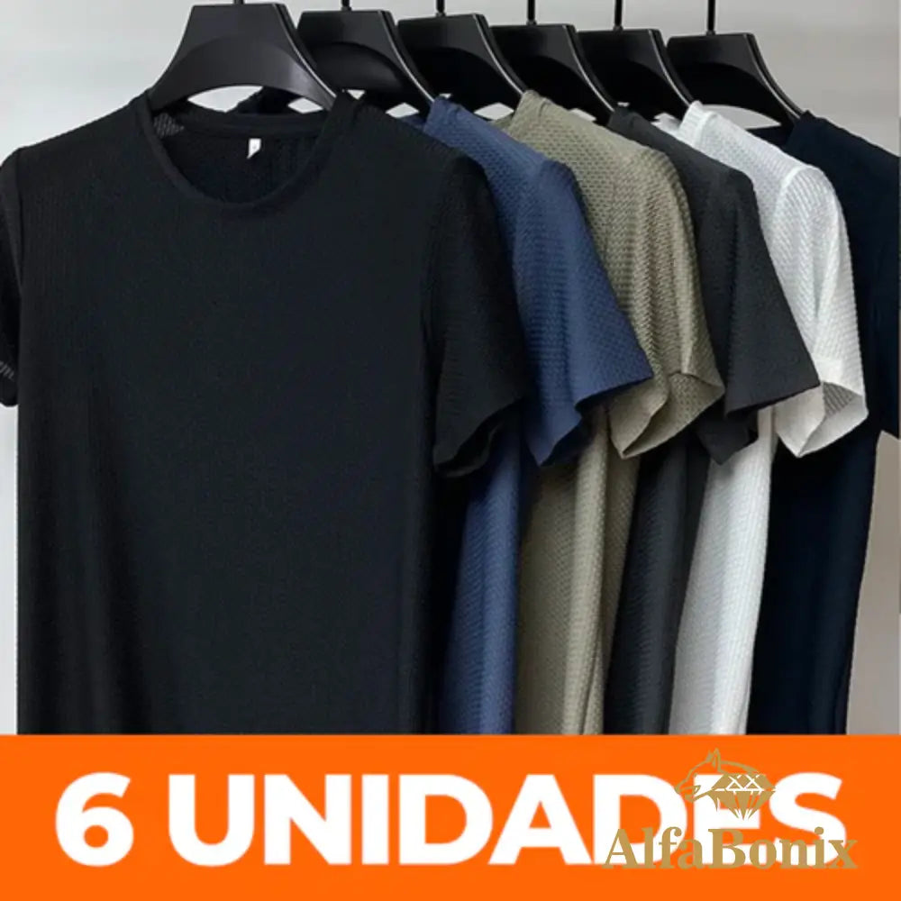 Kit de 6 Camisas Respiráveis Ademend - (PAGUE 3 LEVE 6)