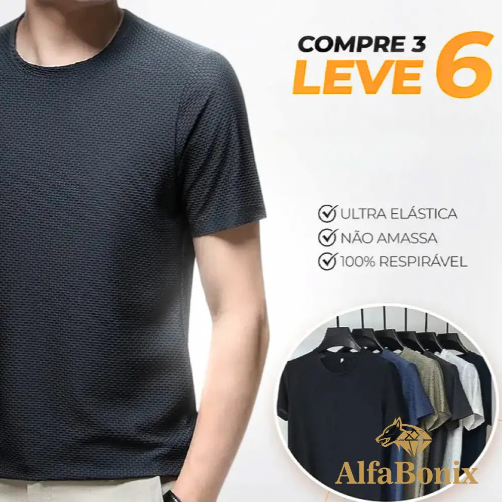 Kit de 6 Camisas Respiráveis Ademend - (PAGUE 3 LEVE 6)