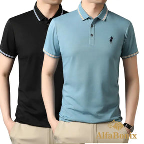 Promoção Camisa Polo Clássica Lisa Alfabonix - [Pague 1 e Leve 2]