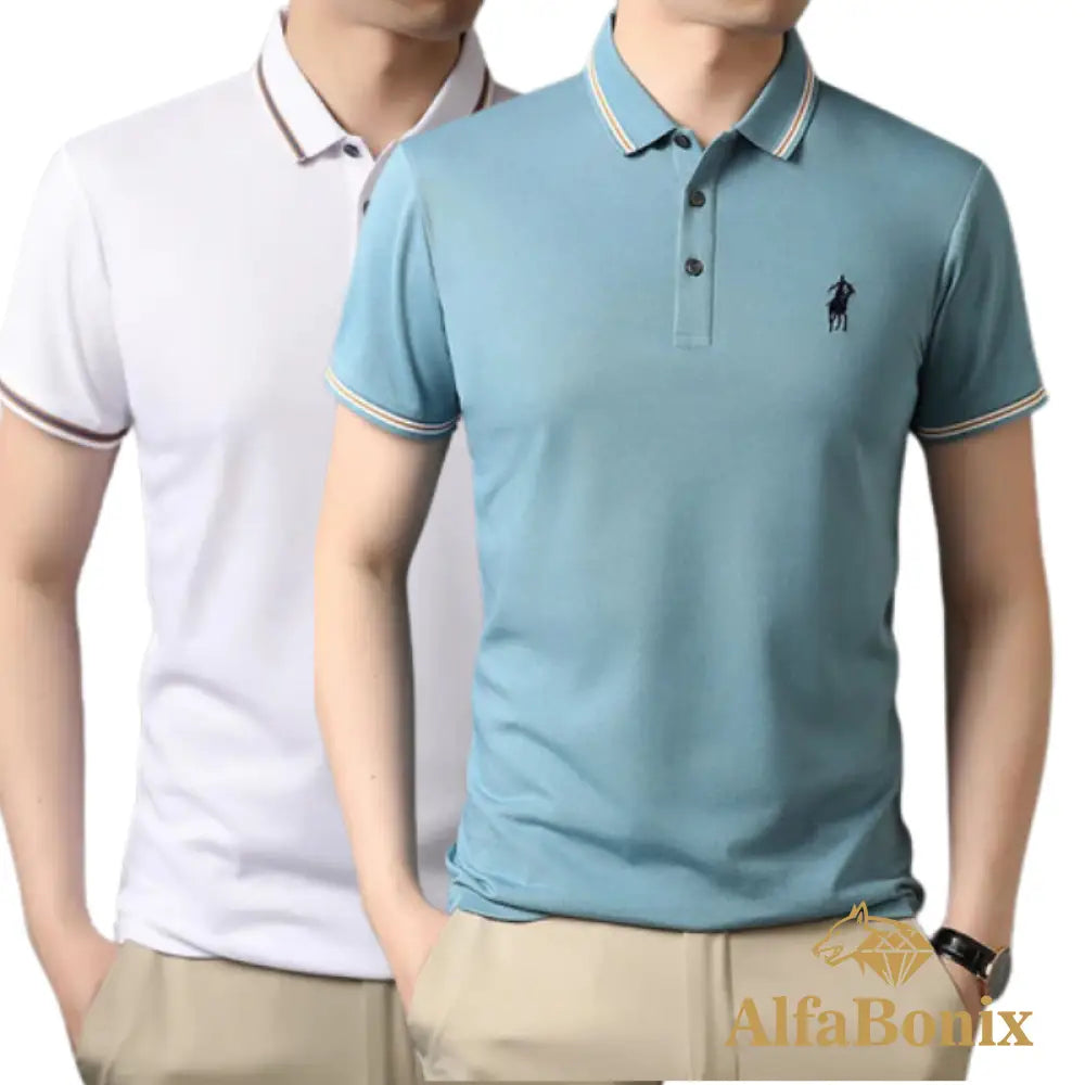 Promoção Camisa Polo Clássica Lisa Alfabonix - [Pague 1 e Leve 2]