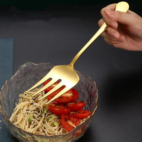 Kit Utensílios de Cozinha 6 Peças Inox Dourado - Electshop