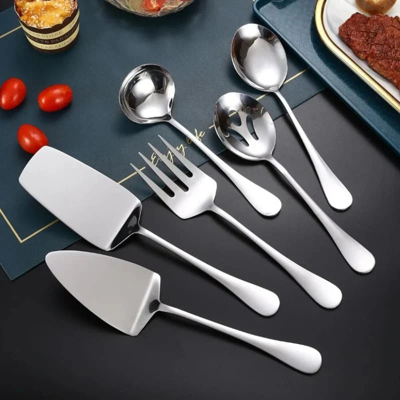 Kit Utensílios de Cozinha 6 Peças Inox Dourado - Electshop